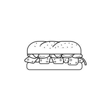 a sandwich icon. Element of fast food for mobile concept and web apps. Thin line  icon for website design and development, app development. Premium icon on white background clipart