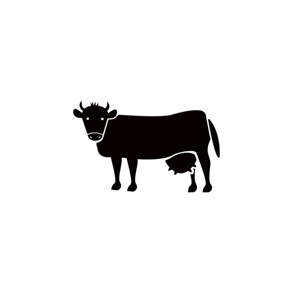 Icono Vaca Elemento Granja Para Concepto Móvil Aplicaciones Web Icono — Archivo Imágenes Vectoriales