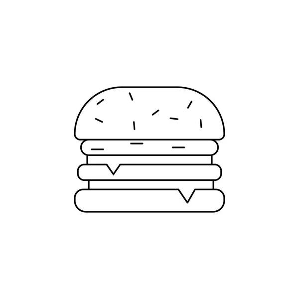 Icono Hamburguesa Elemento Comida Rápida Para Concepto Móvil Aplicaciones Web — Vector de stock