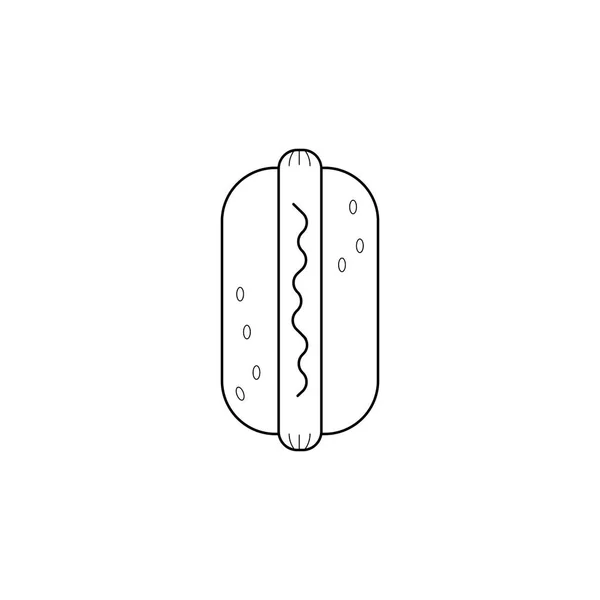 Hot Dog Pictogram Element Van Fastfood Voor Mobiele Concept Web — Stockvector