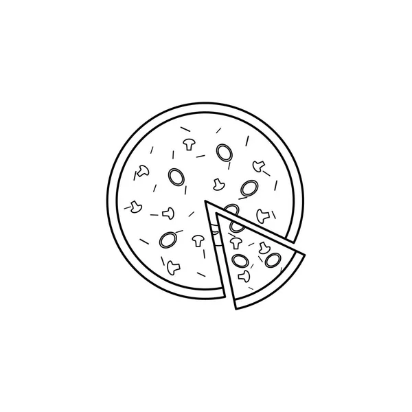 Icono Pizza Elemento Comida Rápida Para Concepto Móvil Aplicaciones Web — Archivo Imágenes Vectoriales