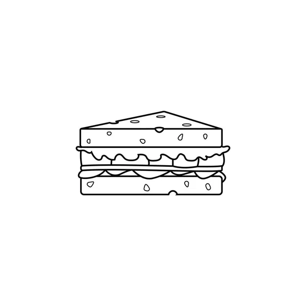 Icono Sándwich Elemento Comida Rápida Para Concepto Móvil Aplicaciones Web — Vector de stock