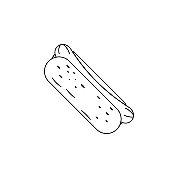 Icono Hot Dog Elemento Comida Rápida Para Concepto Móvil Aplicaciones — Vector de stock