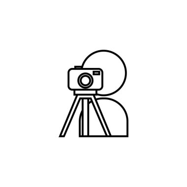 fotoğrafçı simgesi. Popüler kamera simgesi unsuru. Premium Kalite grafik tasarım. İşaretler, Semboller Koleksiyonu simgesi Web siteleri, web tasarım, beyaz arka plan üzerinde