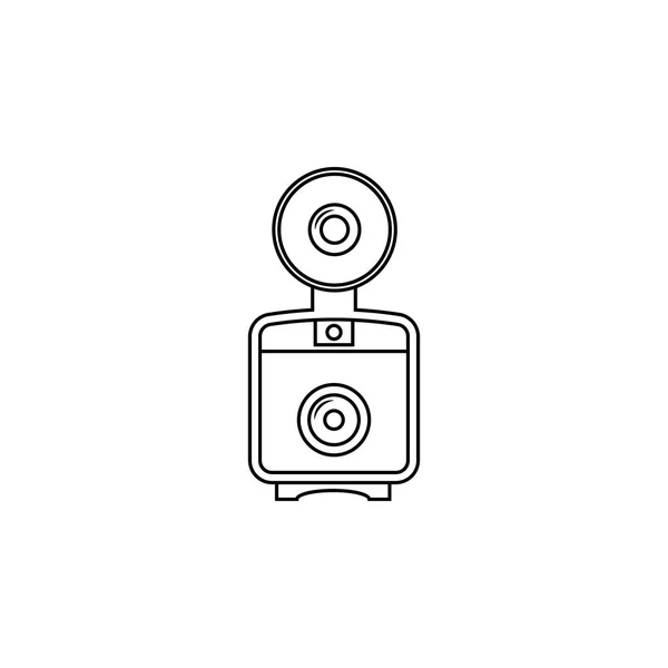 Flash Para Câmera Icon Element Ícone Câmera Popular Design Gráfico — Vetor de Stock
