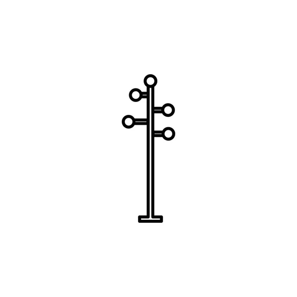 Значок Вешалки Элемент Мебели Мобильных Концепций Веб Приложений Тонкая Линия — стоковый вектор