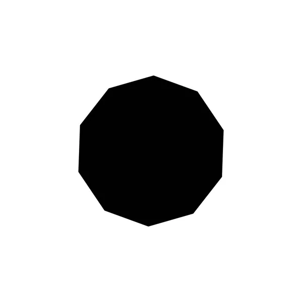 Zehneck Symbol Elemente Des Geometrischen Figurensymbols Für Konzepte Und Web — Stockvektor