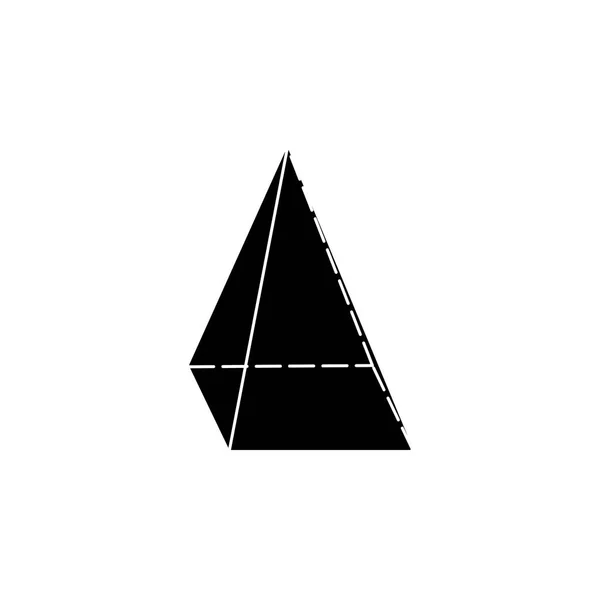 Ikone Der Viereckigen Pyramide Elemente Des Geometrischen Figurensymbols Für Konzepte — Stockvektor