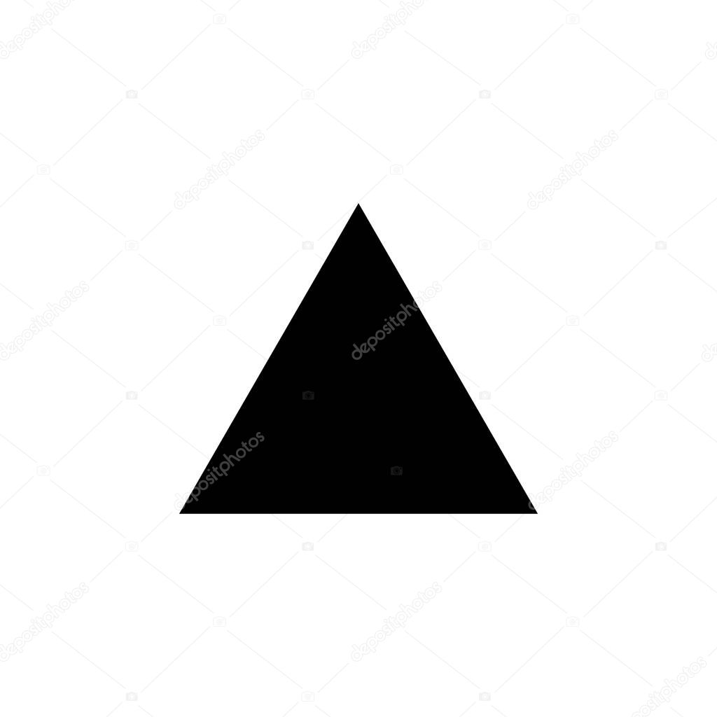 equilateral triangle icon. Elements of Geometric figure icon for concept and web apps. Illustration  icon for website design and development, app development. Premium icon on white background