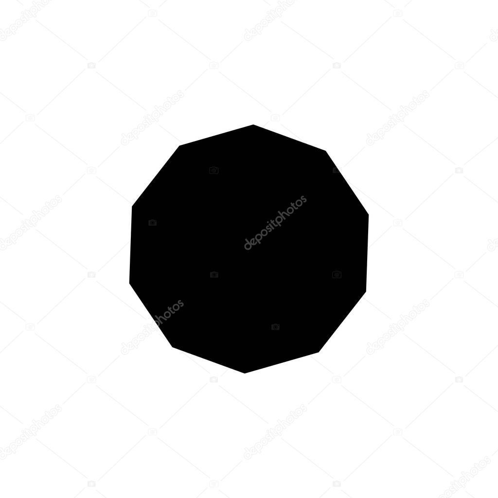 decagon icon. Elements of Geometric figure icon for concept and web apps. Illustration  icon for website design and development, app development. Premium icon on white background