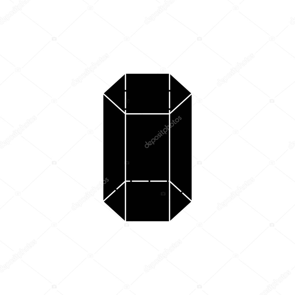 hexagonal prism icon. Elements of Geometric figure icon for concept and web apps. Illustration  icon for website design and development, app development. Premium icon on white background