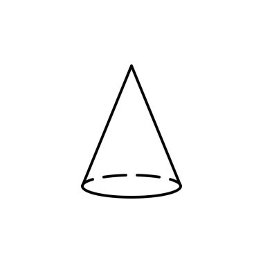 koni simgesi. Geometrik figür öğesi mobil kavramı ve web uygulamaları için. Web sitesi tasarımı ve geliştirme, uygulama geliştirme için ince çizgi simgesi. Beyaz arka plan üzerinde beyaz arka plan üzerinde sigorta primi simgesi