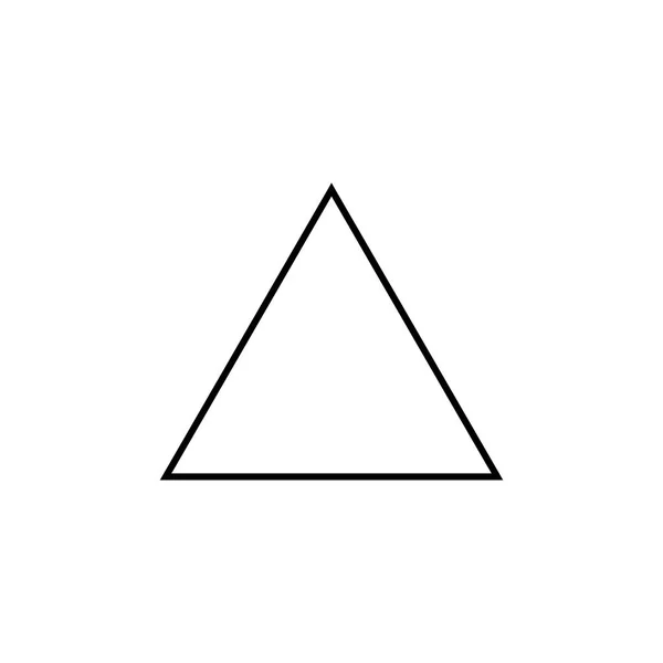 eşkenar üçgen simgesi. Geometrik figür öğesi mobil kavramı ve web uygulamaları için. Web sitesi tasarımı ve geliştirme, uygulama geliştirme beyaz arka plan üzerinde beyaz arka plan üzerinde ince çizgi simgesini