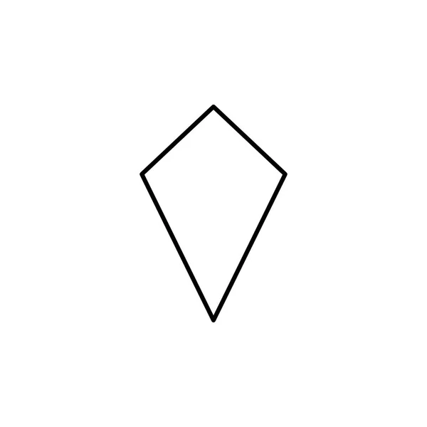 Deltoid Symbol Geometrisches Figurenelement Für Mobile Konzepte Und Web Apps — Stockvektor