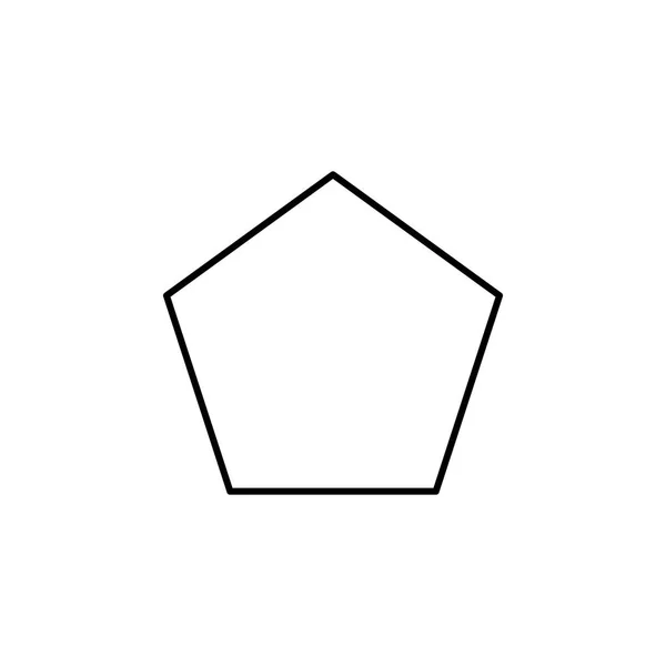 Icono Del Pentágono Figura Geométrica Elemento Para Concepto Móvil Aplicaciones — Vector de stock