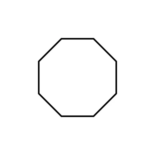 Icono Del Octágono Figura Geométrica Elemento Para Concepto Móvil Aplicaciones — Archivo Imágenes Vectoriales