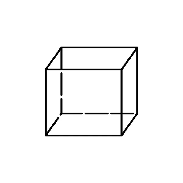 Icône Cube Figure Géométrique Élément Pour Concept Mobile Applications Web — Image vectorielle