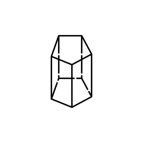 Icône Prisme Figure Géométrique Élément Pour Concept Mobile Applications Web — Image vectorielle