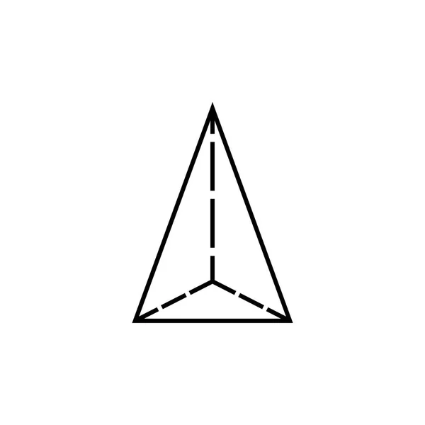 Icono Del Tetraedro Figura Geométrica Elemento Para Concepto Móvil Aplicaciones — Archivo Imágenes Vectoriales