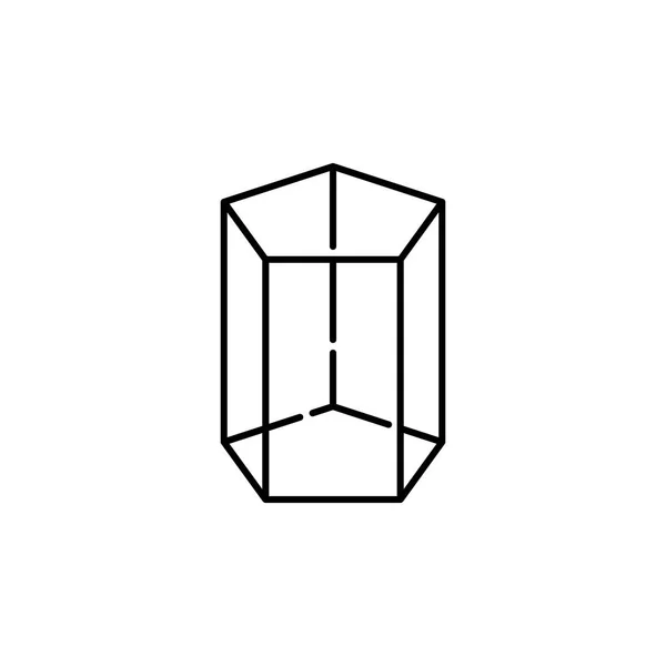 Femsidig Prism Ikonen Geometrisk Figur Element För Mobila Koncept Och — Stock vektor