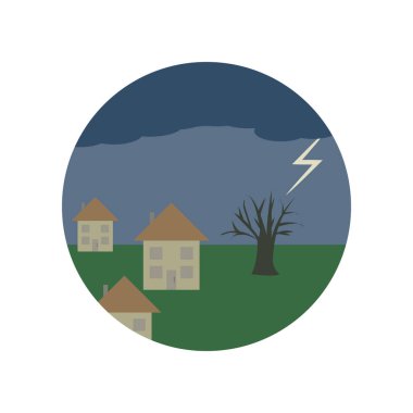 Bulut, felaket, fırtına renk simgesi. Küresel ısınma illüstrasyon unsuru. Premium Kalite grafik tasarım simgesi. Beyaz arka plan beyaz arka plan üzerinde web sitelerinde işaret ve sembolleri toplama simgesi