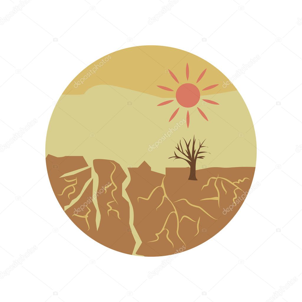 drought disaster color icon. Element of global warming illustration. Signs and symbols collection icon for websites, web design, mobile app on white background on white background