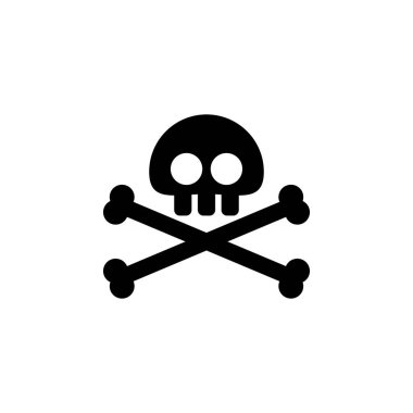 kafatası ve kemikler simgesi. Hayalet öğeleri şekil unsuru. Web sitesi tasarımı ve geliştirme, uygulama geliştirme için ince hat illüstrasyon. Beyaz arka plan üzerinde sigorta primi simgesi