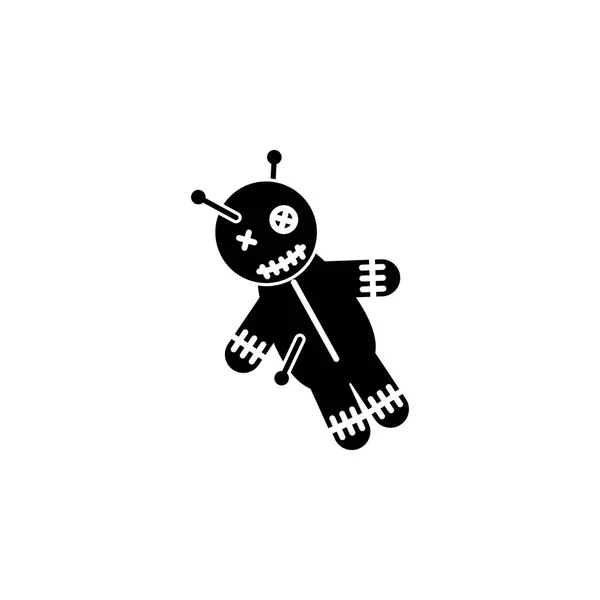 Voodoo Doll Ikona Element Ilustracja Elementy Ghost Cienka Linia Ilustracja — Wektor stockowy