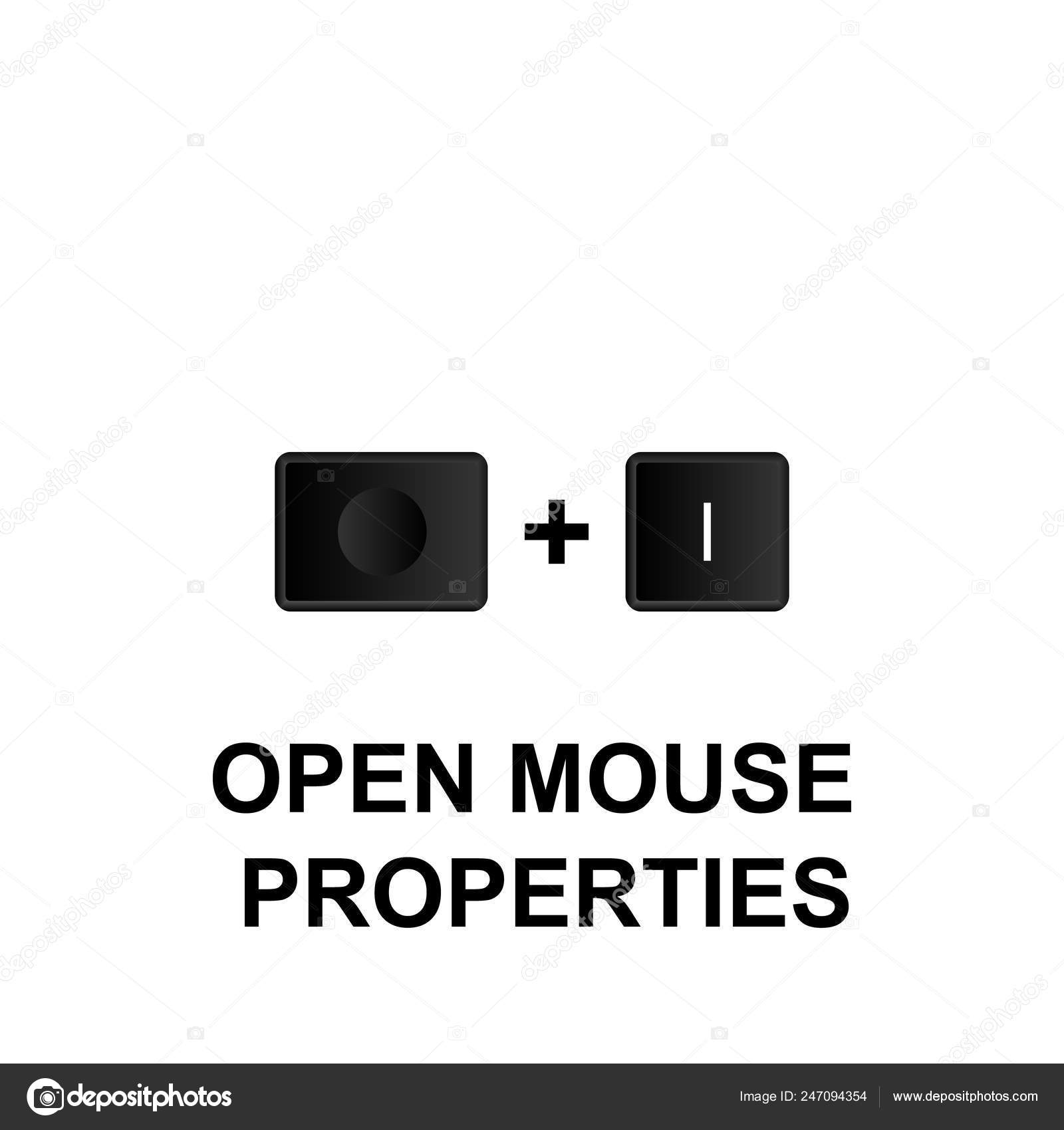 Keyboard Shortcuts Open Mouse Properties Icon Can Used Web Logo Stock  Vector by ©eaglebaku@gmail.com 247094354, image size:1600x1700