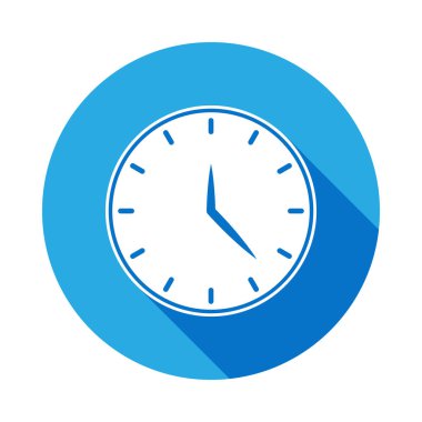 Uzun gölge ile duvar saati simgesi. Web simgeleri öğesi. Premium kalite grafik tasarım simgesi. İnternet siteleri, web tasarımı, mobil uygulama için işaretler ve semboller koleksiyonu