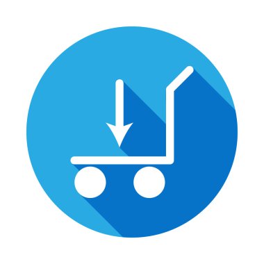 uzun gölge ile Boji yükleme simgesi. Web simgeleri öğesi. Premium kalite grafik tasarım simgesi. İnternet siteleri, web tasarımı, mobil uygulama için işaretler ve semboller koleksiyonu