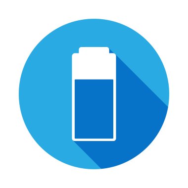 uzun gölge ile pil simgesi. Web simgeleri öğesi. Premium kalite grafik tasarım simgesi. İnternet siteleri, web tasarımı, mobil uygulama için işaretler ve semboller koleksiyonu