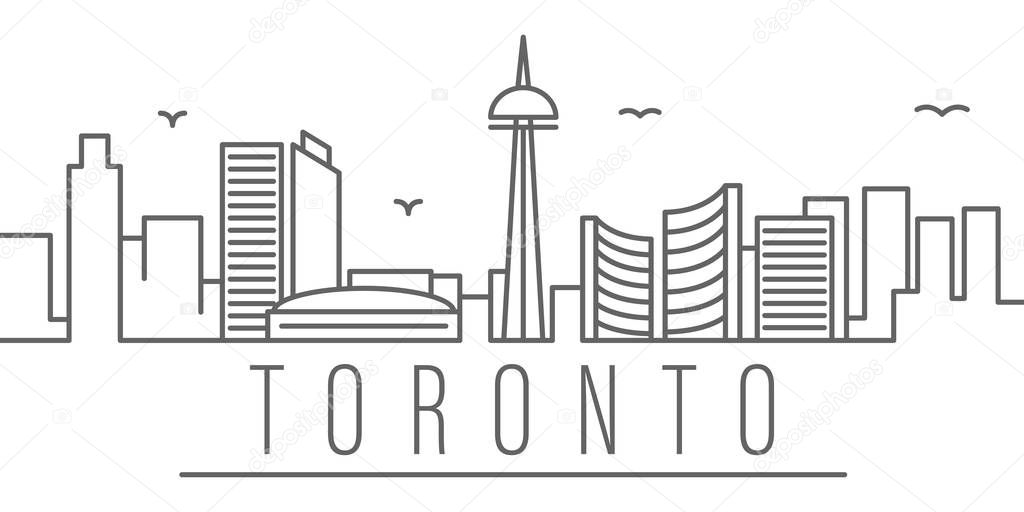Toronto city outline icon. Elements of cities and countries illustration icon. Signs and symbols can be used for web, logo, mobile app, UI, UX