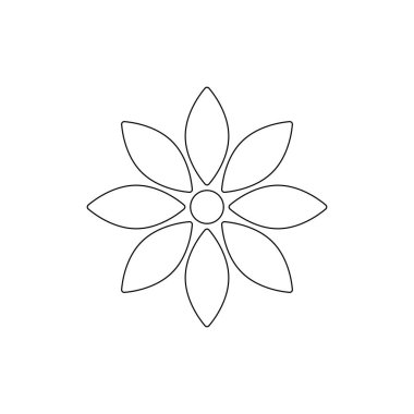Çiçek anahat simgesi. Çiçekler vektör illüstrasyon. İşaretler ve semboller web, logo, mobil uygulama, Ui, Ux için kullanılabilir