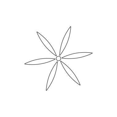 Çiçek anahat simgesi. Çiçekler vektör illüstrasyon. İşaretler ve semboller web, logo, mobil uygulama, Ui, Ux için kullanılabilir