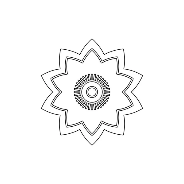 Blume Umrisssymbol. Blumen Vektor Illustration. Zeichen und Symbole können für Web, Logo, mobile App, ui, ux verwendet werden — Stockvektor