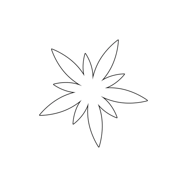 Blume Umrisssymbol. Blumen Vektor Illustration. Zeichen und Symbole können für Web, Logo, mobile App, ui, ux verwendet werden — Stockvektor