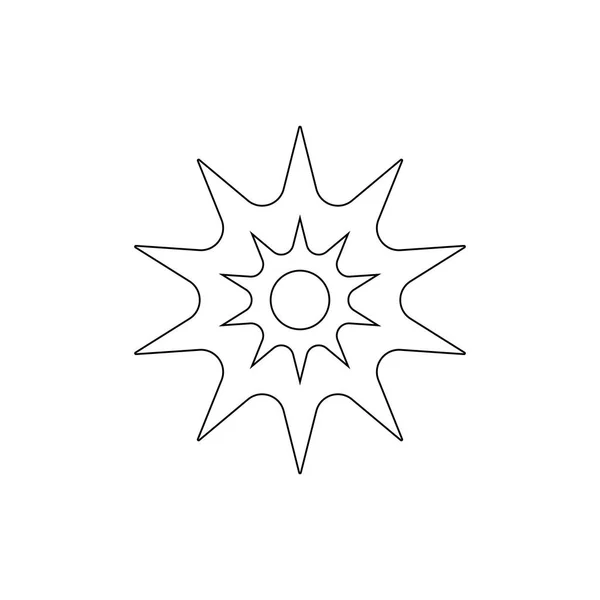 Ícone do contorno da flor. Ilustração vetorial de flores. Sinais e símbolos podem ser usados para web, logotipo, aplicativo móvel, UI, UX — Vetor de Stock