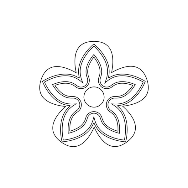 Blume Umrisssymbol. Blumen Vektor Illustration. Zeichen und Symbole können für Web, Logo, mobile App, ui, ux verwendet werden — Stockvektor