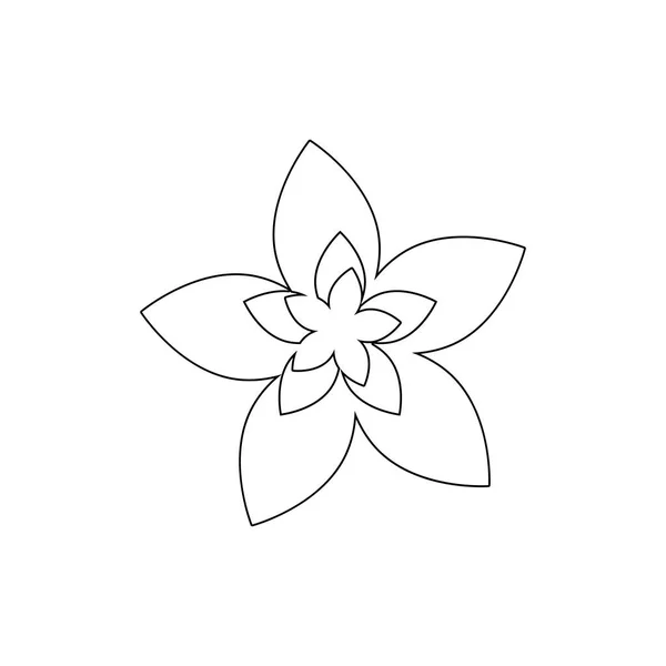 Blume Umrisssymbol. Blumen Vektor Illustration. Zeichen und Symbole können für Web, Logo, mobile App, ui, ux verwendet werden — Stockvektor