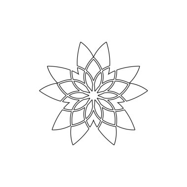 Çiçek anahat simgesi. Çiçekler vektör illüstrasyon. İşaretler ve semboller web, logo, mobil uygulama, Ui, Ux için kullanılabilir