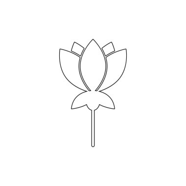 Çiçek anahat simgesi. Çiçekler vektör illüstrasyon. İşaretler ve semboller web, logo, mobil uygulama, Ui, Ux için kullanılabilir