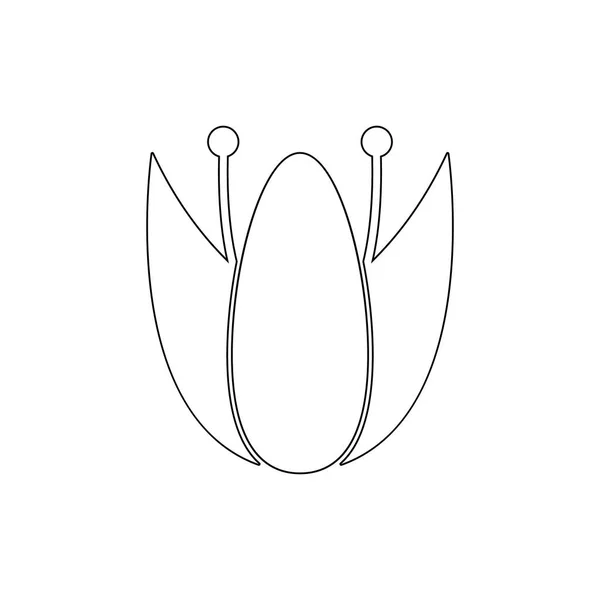 Ikon för blomster disposition. Blommor vektor illustration. Skyltar och symboler kan användas för webb, logo, mobilapp, UI, UX — Stock vektor