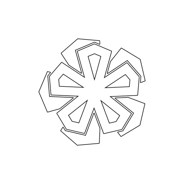 Virágvázlat ikon. Virág vektor illusztráció. Jeleket és szimbólumokat lehet használni a webes, logó, mobil alkalmazás, UI, UX — Stock Vector