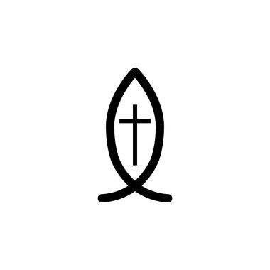 Christianity Ichthys sign icon. Element of religion sign icon for mobile concept and web apps. Detailed Christianity Ichthys icon can be used for web and mobile clipart