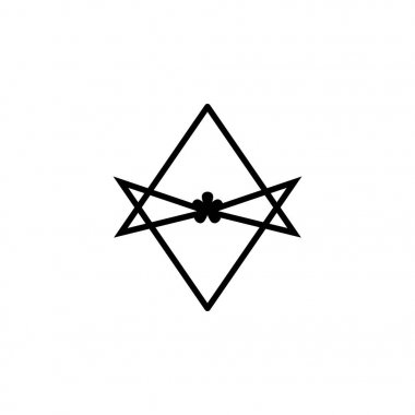 Thelema Unicursal heksagram işaret simgesi. Mobil konsept ve web uygulamaları için din işareti simgesi öğesi. Ayrıntılı Thelema Unicursal heksagram simgesi web ve mobil için kullanılabilir