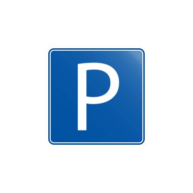 Park simgesi. Mobil konsept ve web uygulamaları için yol işaretleri simgesi öğesi. Renkli Park simgesi web ve mobil cihazlar için kullanılabilir. Premium simgesi
