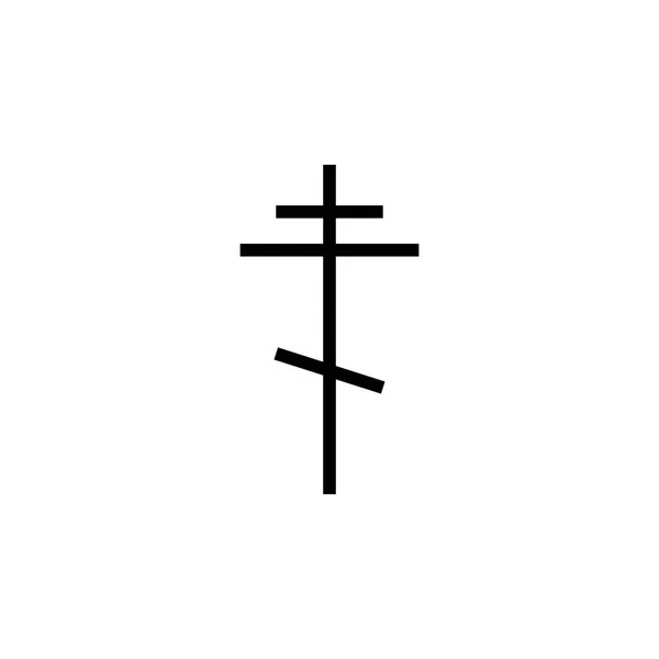 Hıristiyanlık Ortodoks çapraz işaret simgesi. Mobil konsept ve web uygulamaları için din işareti simgesi öğesi. Ayrıntılı Hıristiyanlık Ortodoks çapraz simge web ve mobil için kullanılabilir — Stok Vektör