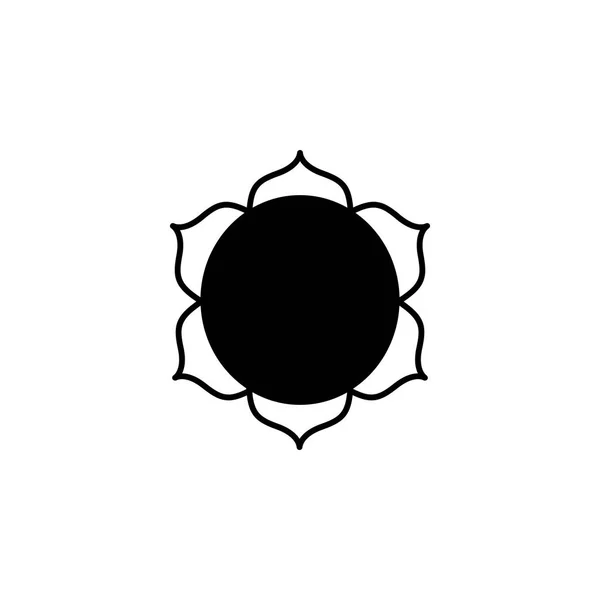 Budismo Flor de Loto icono de signo. Elemento de la religión icono de signo para el concepto móvil y aplicaciones web. El icono detallado de la flor del loto del budismo se puede utilizar para la tela y el móvil — Vector de stock