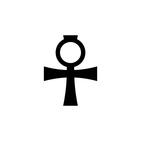 Egyptský kříž. Prvek symbolem náboženství pro mobilní koncepci a webové aplikace. Podrobná ikona egyptského kříže v Ankh-Morporku může být použita pro webové i mobilní — Stockový vektor